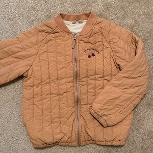 Kids Quilted Tan Jacket